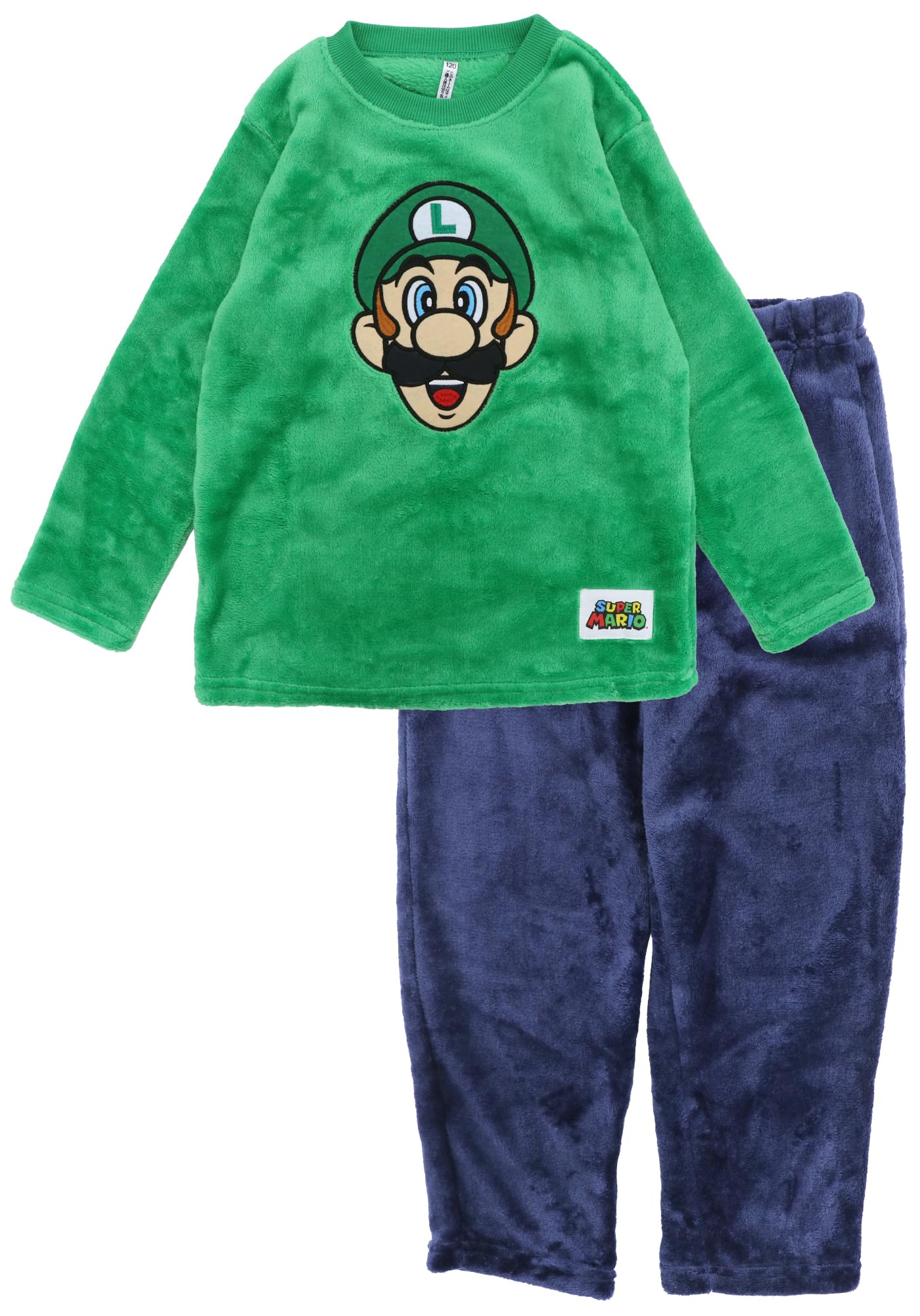 

Kaitak Family Super Mario Kids Long Sleeve Fleece Pajamas for Winter, Red and Green, Sizes 100cm, 110cm, 120cm, 130cm, and 140cm (140cm, Green)
