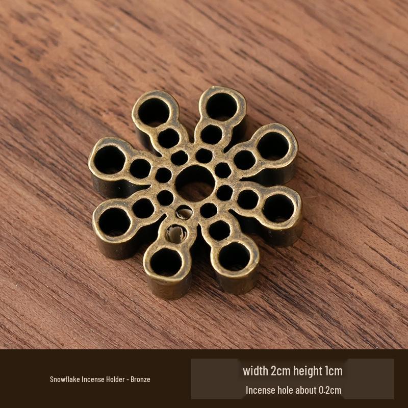 Antique Double-Layer Lotus Incense Holder for Tea Ceremony and Buddha Incense, Multi-Porous Sandalwood Line Burner.