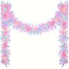 Christmas Tinsel Garland Thick Hanging Decorations for Xmas Party Indoor Outdoor (Without Battery)  for Festive Decorations