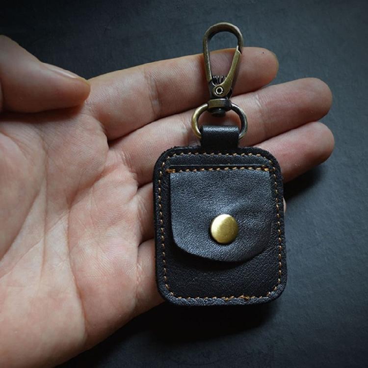 Leather Ring Holder With Keyring Attachment Compact Leather Ring Bag with Keyring for Necklace and Ring Storage