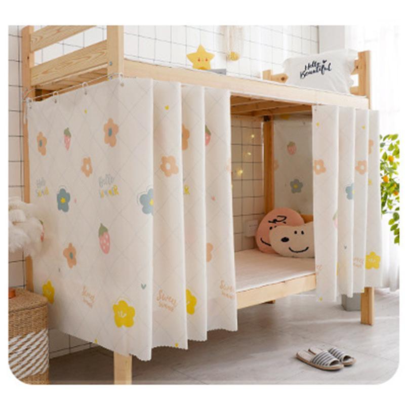 

Штора для кровати Блэкаут Общежитие Верхняя двухъярусная кровать Двухъярусная кровать Ограждение Пылезащитная Верхняя Штора для спальни девочки Garden,115x200cm