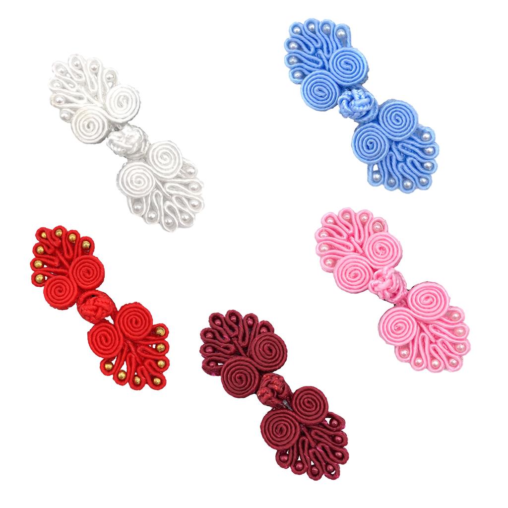 Chinese Cheongsam Buckle Traditional Knot Fastener Seven Beads Knot Buttons DIY Handcraft Clothing Decorative Accessory