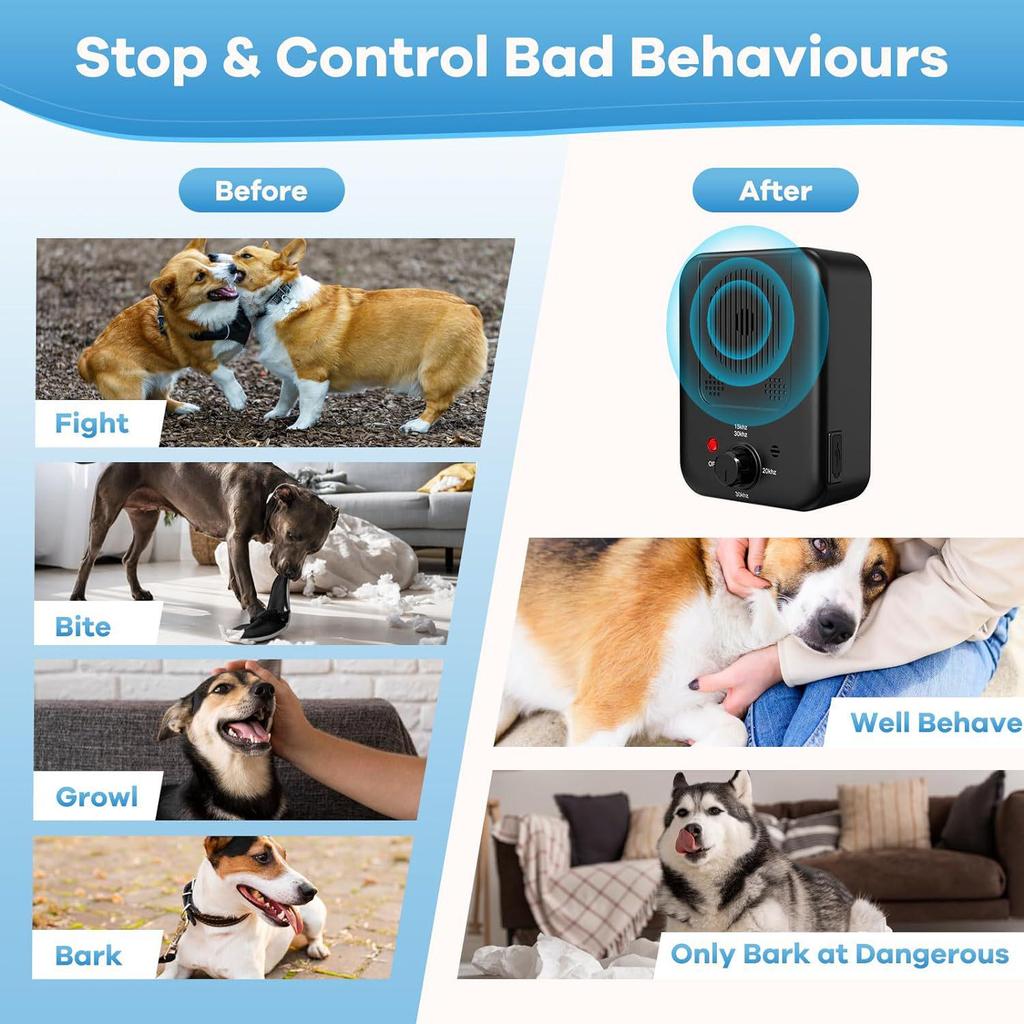 Ultrasonic Outdoor Dog Bark Stopper & Training Device