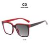 Fashion Luxury Retro Square Photochromic Anti Blue Light Reading Glasses 0 To +6 Stylish Hyperopia Frames For Women