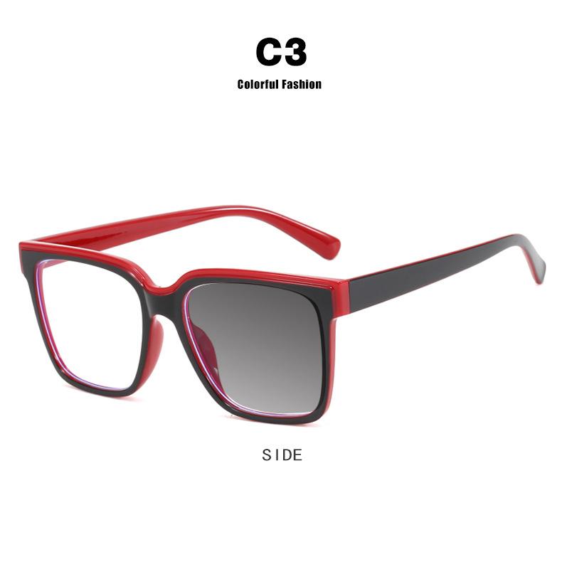 Fashion Luxury Retro Square Photochromic Anti Blue Light Reading Glasses 0 To +6 Stylish Hyperopia Frames For Women