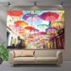 Bunte Schirme Wandteppich Lebendiges Wandbehang für Schlafzimmer und Wohnzimmer Dekoration Ideales Geschenk für Kunstliebhaber