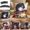 Game HSR Mortenax BBlade Square Sofa Pillow Cover Solid Color Living Room Home Decor Cushion Case