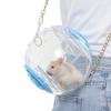 Jaula Grande Transparente para Hámster con Rueda de Ejercicio Acoplable Flujo de Aire Refrigerante Villa y Transportín de Viaje para Mascotas Sirias Hábitat a Prueba de Mordiscos