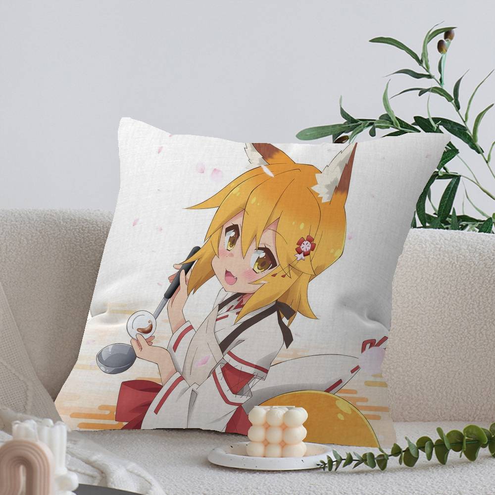 The Helpful F-Fox S-Senko-san Cushion Cover Car Throw Pillow Case For Sofa Car Christmas Gift 40x40cm 45x45cm