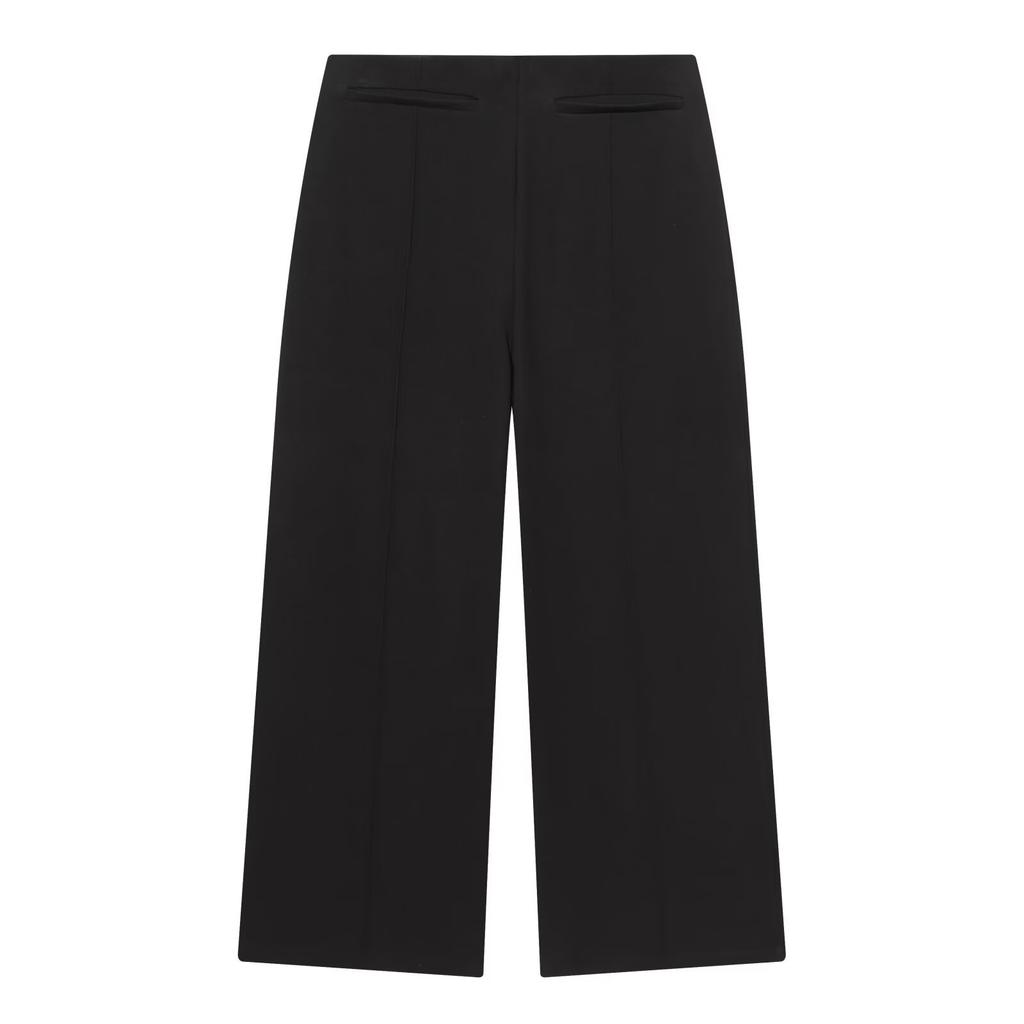 European and American Style, New Women's Clothing, Round Neck Bubble Sleeve Top, Mid-waist Casual Fluffy Wide-leg Pants.