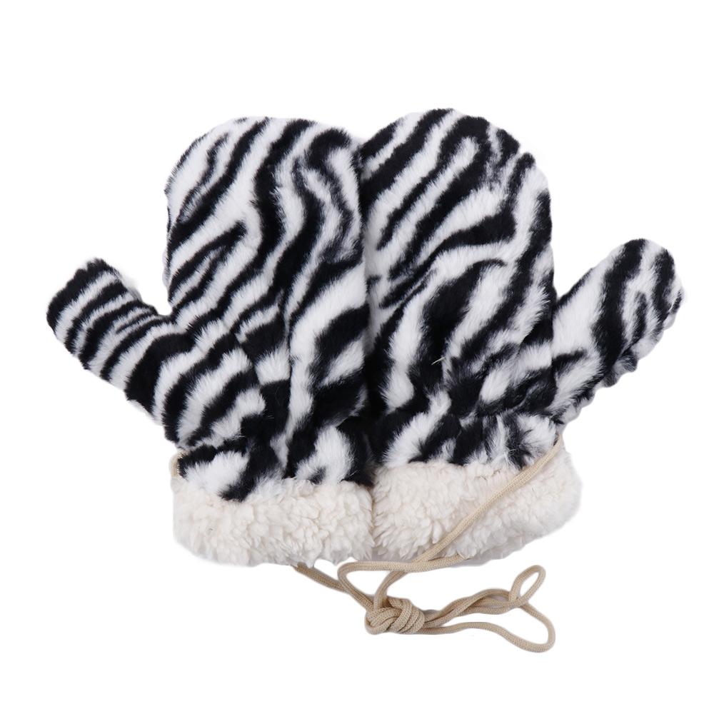 Adult Leopard Pattern Men Christmas Mittens Women Halter Gloves Full Fingers Gloves Cow Printed