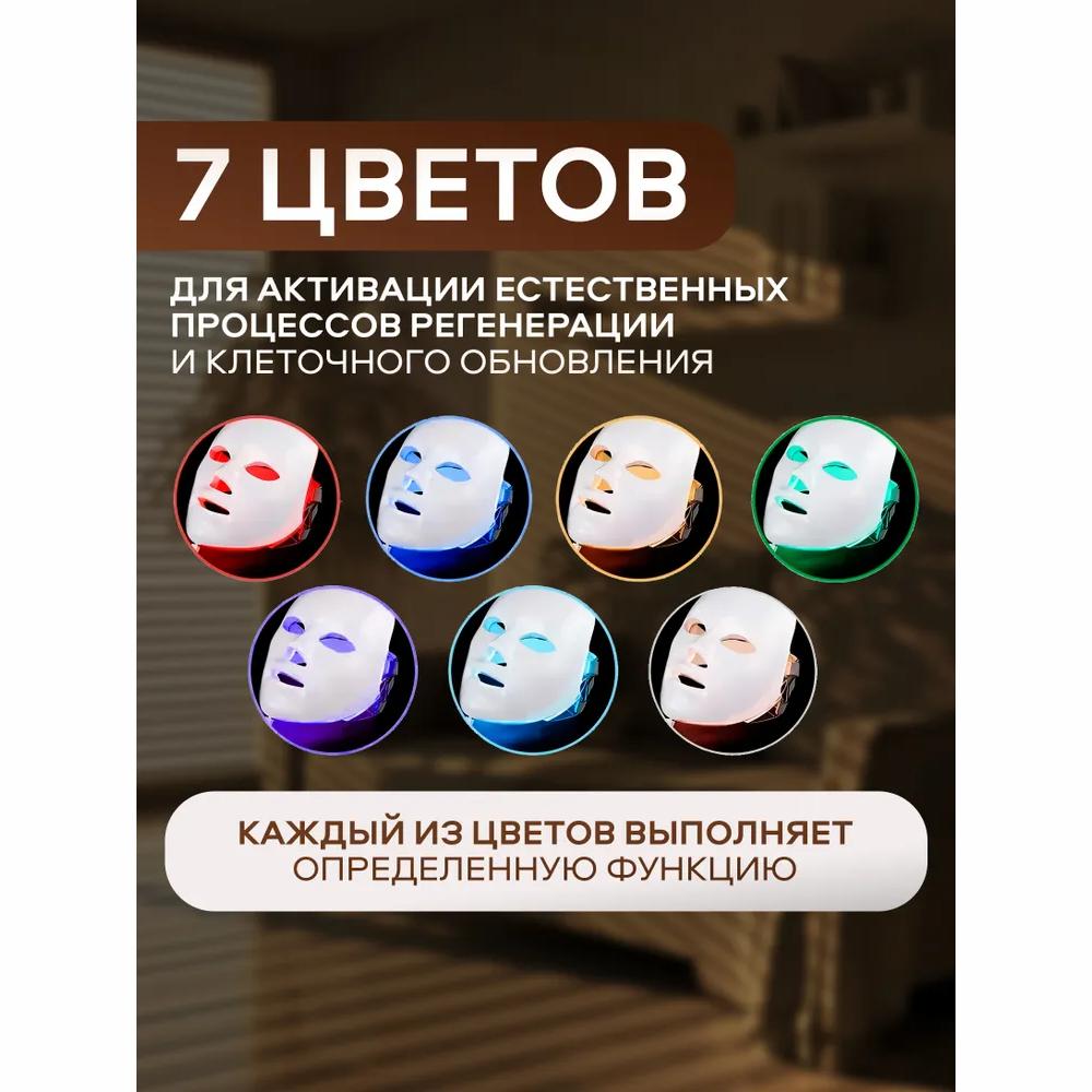 Cosmetological LED face mask. Phototherapy apparatus