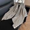 New 91 square scarf silk scarf female alphabet printing four seasons fashion landscape painting retro printing square scarf versatile