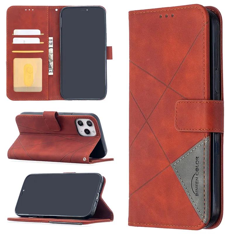 Luxury Leather Phone Case For iPhone 12Pro 11Pro 12 Mini 13 14 11 Pro Max SE 2020 6 8 7 Plus XR X XsMax Wallet Flip Cover Coque