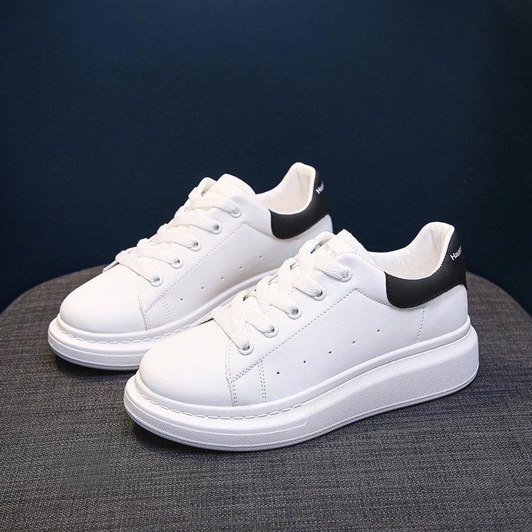 

Маленькие белые туфли детские 2025 весна и лето новая платформа женская обувь мода однотонные женские спортивные и повседневные кеды смешанная партия 35 белый