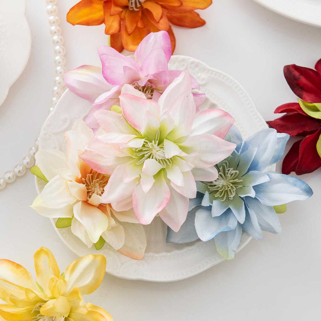 10/20PCS Artificial Flowers Silk Big Lotus Home Room Table Decor Wreaths Wedding Bridal Accessories Headwear Diy Gifts Box Props