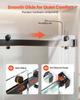 Frameless Shower Door, 1219 mm W x 1930mm H, Shower Sliding Glass Door with 10 mm Thick Clear Tempered Glass, Noiseless Shatterproof Nano Coating,