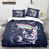 Copripiumino Animali Cartoni Animati Simpatico Set Letto Coniglio Arcobaleno Microfibra Fauna Selvatica Copripiumino Misura Singola Per Bambine Bambini Stanza Kawaii