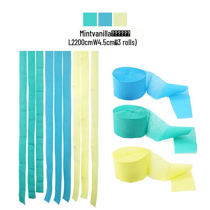 3-Pack Colored Crepe Paper Streamers for Birthday Decorations