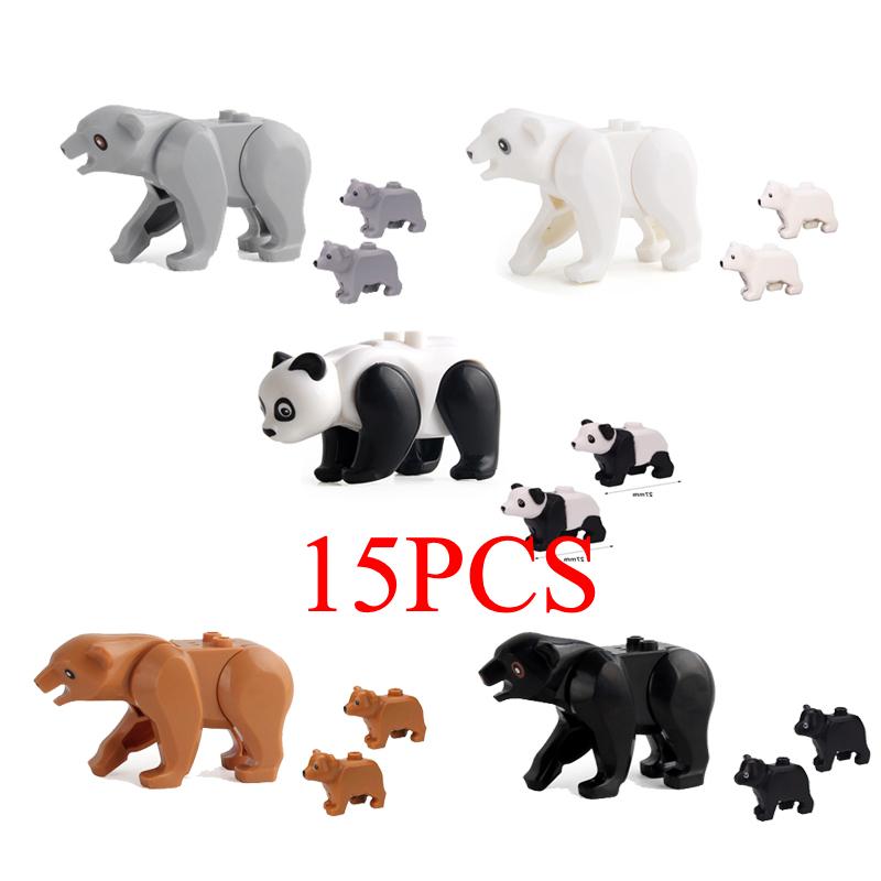 The Zoo Model African Elephants Camel Deer Crocodile Leopard Animal Building Blocks Educational Games Figure Brick Toys Kid B03