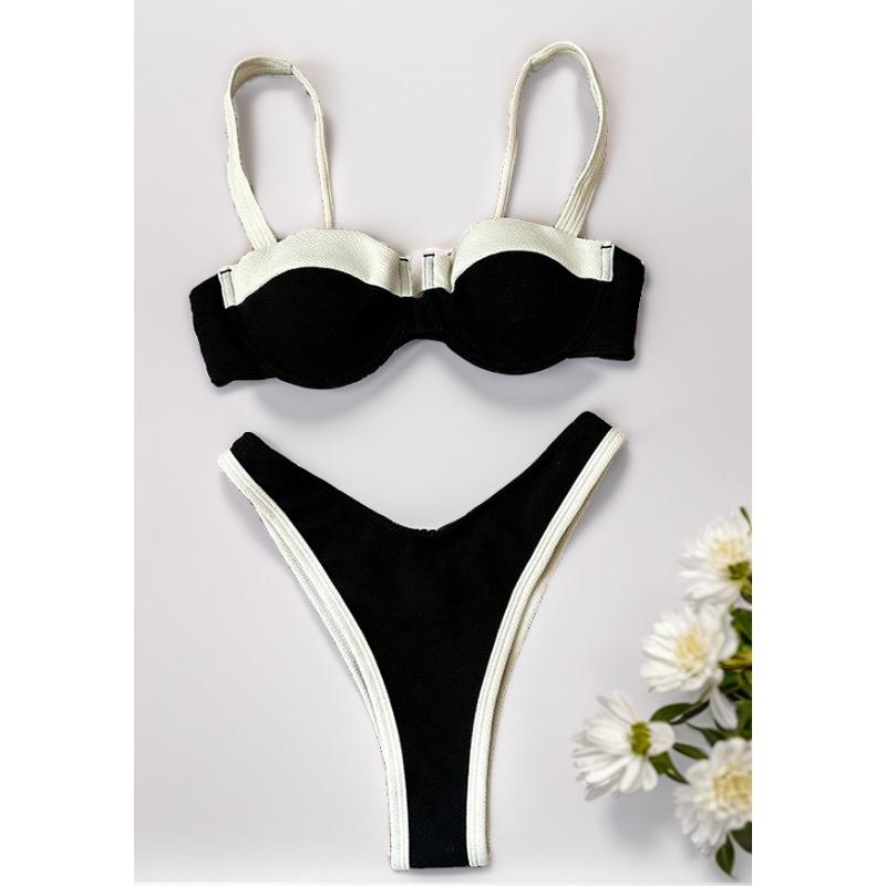 

Купальник раздельный в стиле вечеринки у бассейна женский сексуальный бикини с высоким чувством стиля в стиле чистого желания новый однотонный XL