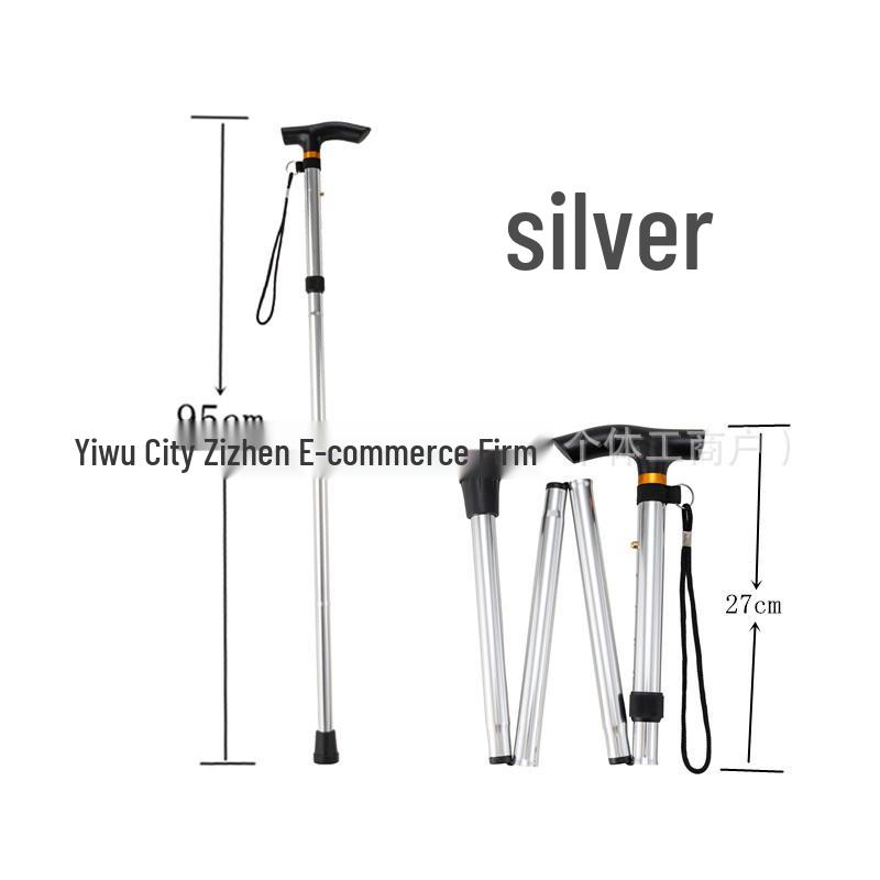 Telescopic Folding Trekking Pole: 5-Section Hiking, Climbing & Ski Walking Stick for Outdoor and Elderly Use