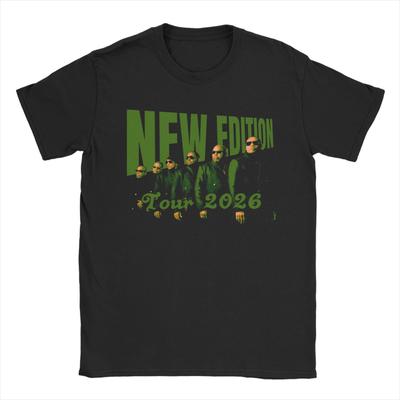 New Edition Way Tour 2026 Vintage RB Concert Graphic Printing T Shirts Men Women  100 Cotton  Tee Shirt Clothes
