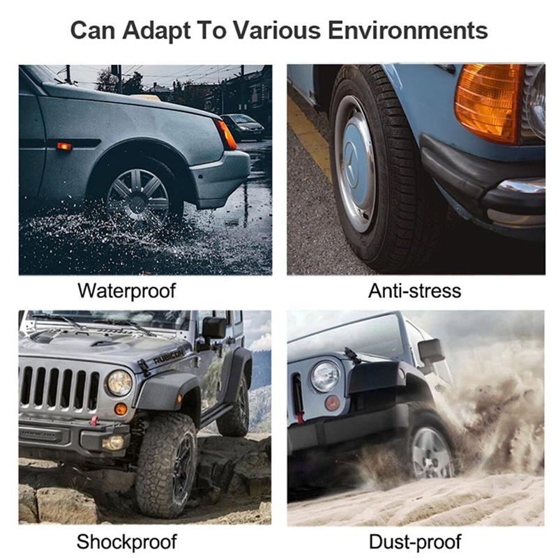 4 senzori Auto Tpms Sistem de monitorizare a presiunii în pneuri Afișaj digital LCD alimentat solar Tester de alarmă de securitate auto Test auto