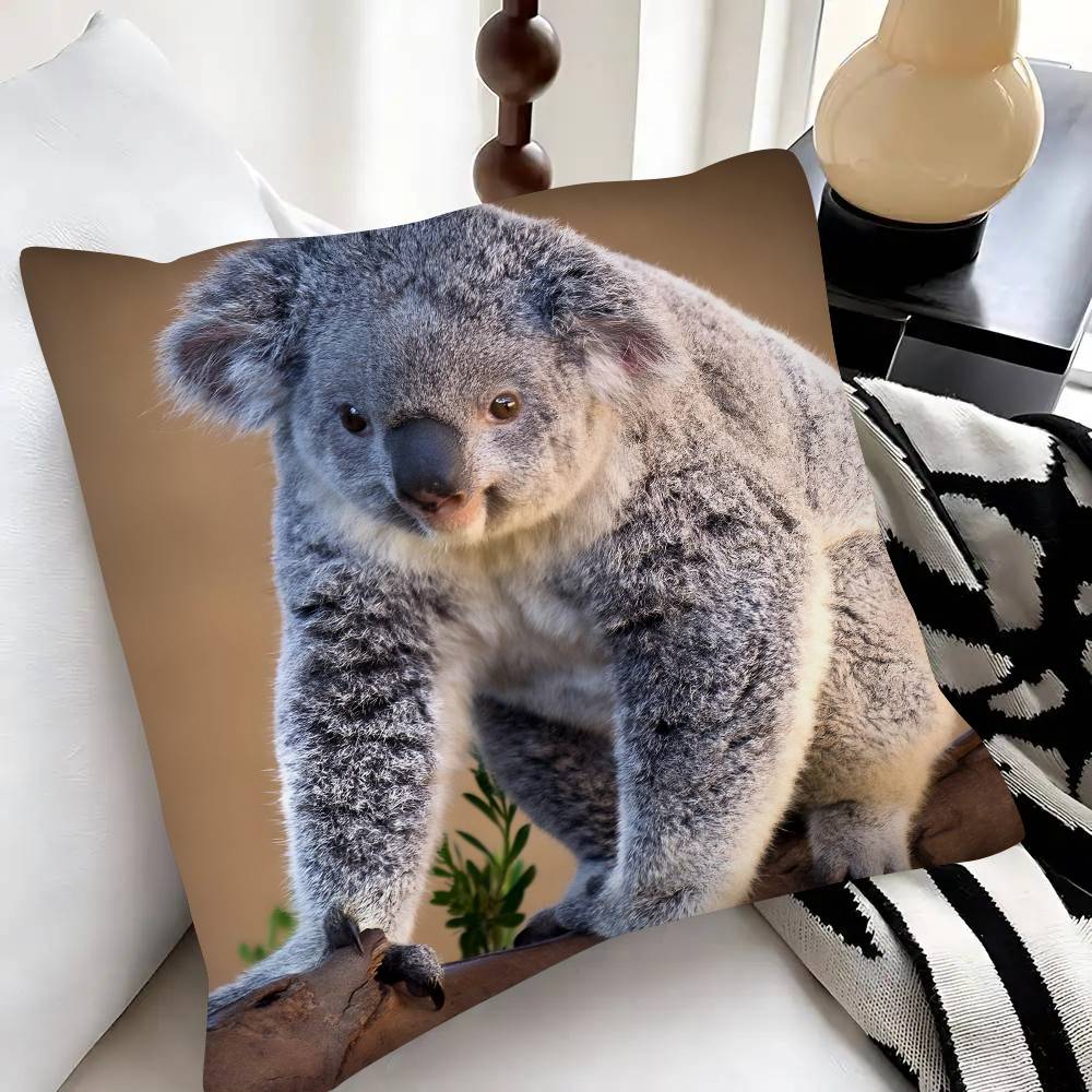 Süßer Koala Kissenbezug Modischer Quadratischer Kissenbezug Schlafzimmer Sofa Raum Ins Dekoration Freizeit