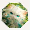 1pc White Cat Cartoon Umbrella, Portable 3-Fold Compact Umbrella, Suitable for Camping, Hiking and Travel, Ideal Easter Birthday Gift for Family