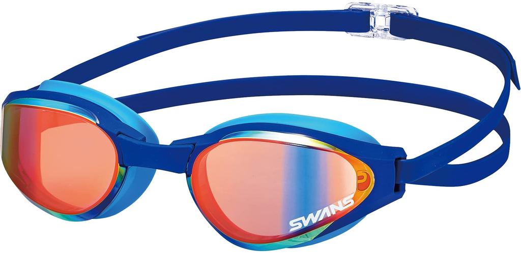 Swans Ascender NASHD Racing Swimming Goggles with Mirror Made in with FINA Certified SR-81MPAF Navy/Shadow Lens, Japan, Cushion,