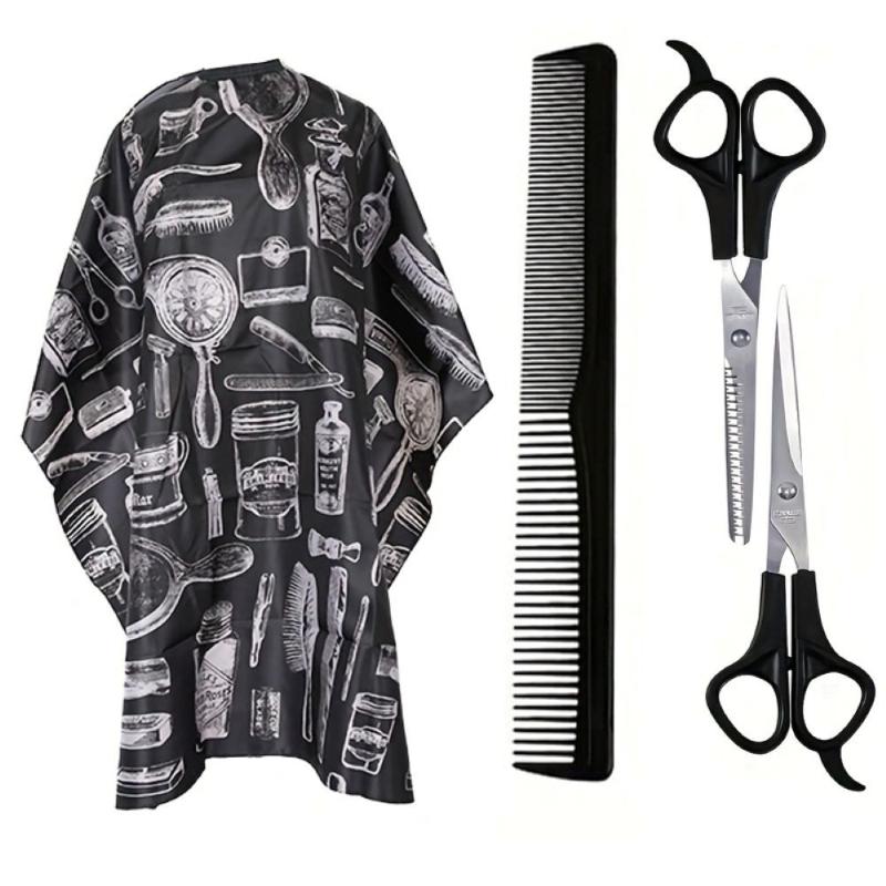 Professional Hair Cutting Tools Waterproof Barber Cape Haircut Scissors Shears Hair Comb Hair Cutting Tools For Barber Shop Home