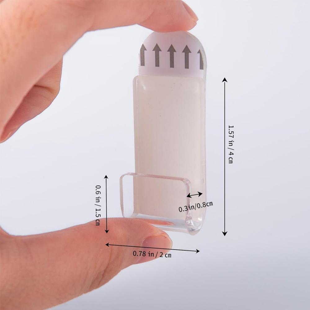 6Pcs Acrylic Record Display Shelf With Adhesive Tape No Screw For Home Decor