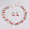 Necklace  Earrings  Bracelet  Two-piece Set  Fashionable and Versatile Clavicle Pearl Jewelry for Women