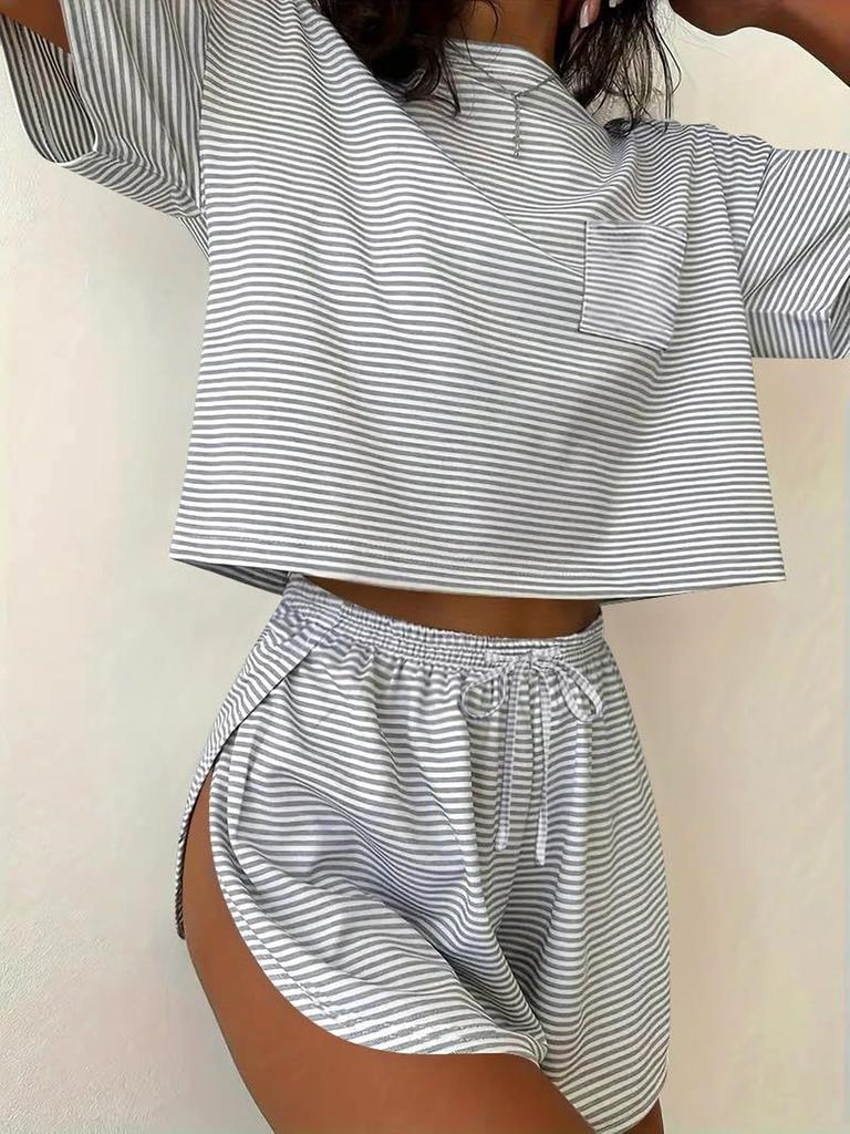 New Spring Summer Fashion Casual Home Clothes Y2K 2-Piece Set Women's Outfit
