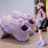 White Sneakers for Children, Girls' Sports Shoes, Little Girls' Running Shoes, Breathable Mesh Shoes for Spring and Autumn, School Dad Shoes
