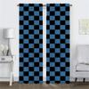 Set Of 2 Grid Halloween Decoration Living Room Curtains Camera Home Interior Partition Curtain Modern Light Blocking Made Polyester Great Window