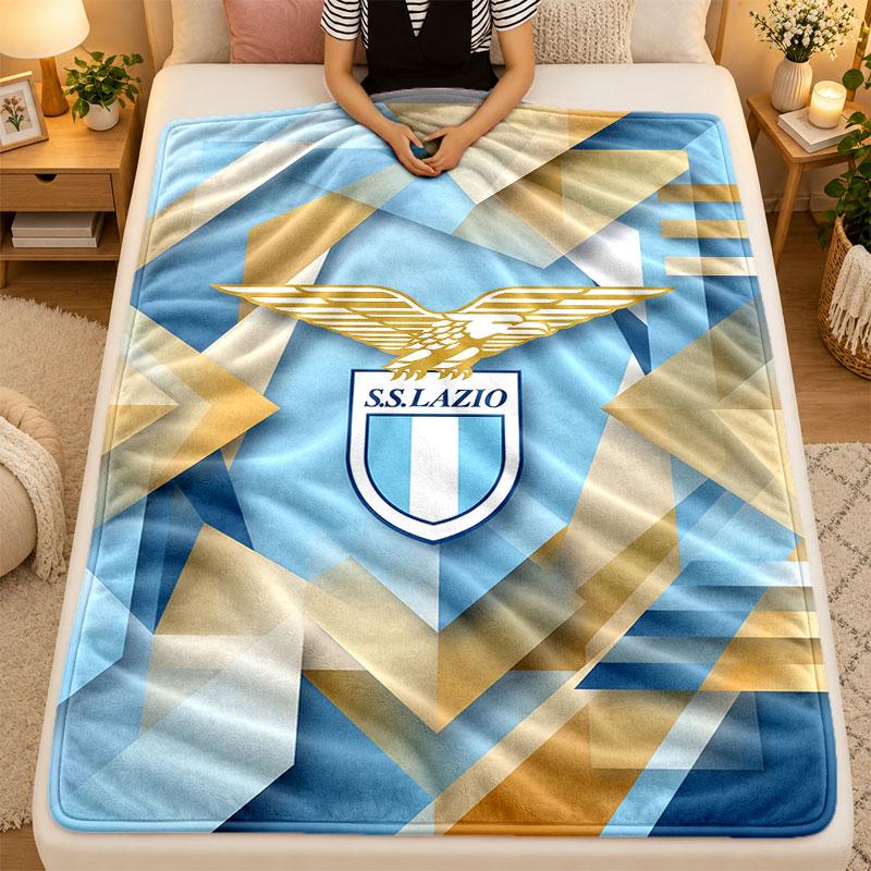 Flannel BlanketLazio FC Warm Soft Throw Blanket for Indoor Sofa Bed Living Room Use