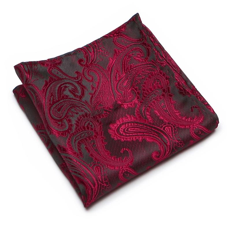 Men's Striped Jacquard Pocket Square for Weddings and Business Suits