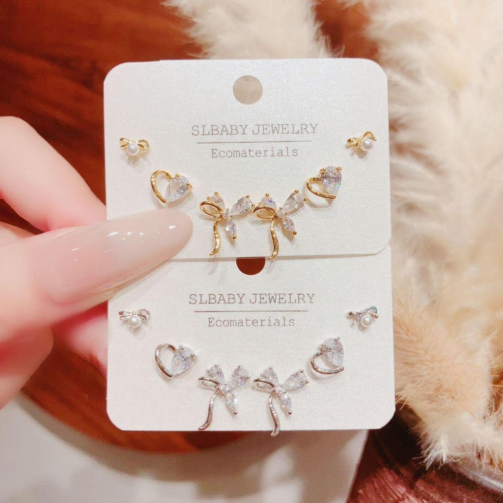Elegant Butterfly Knot Stud Earrings - Exquisite Summer Design