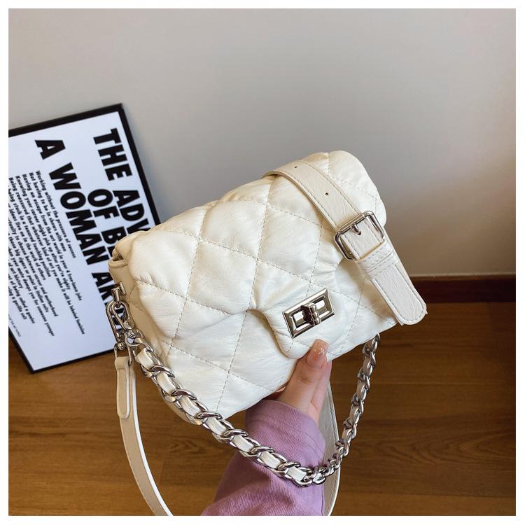 

Rhombus chain bag women s new summer niche shoulder messenger bag is now popular small square bag бежевый