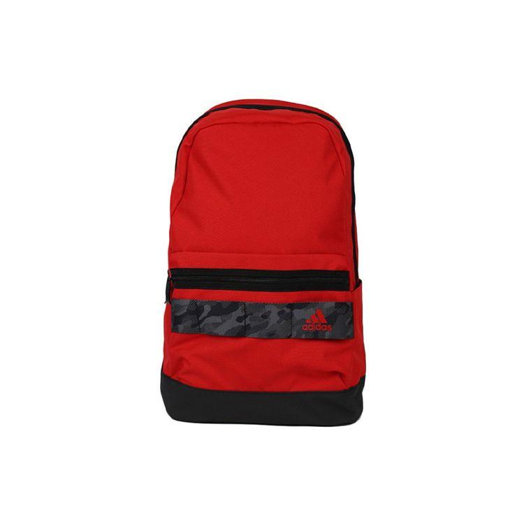 Adidas Fashion Casual Zipper Closure Polyester Backpack Unisex Backpack Red EE1080 Red