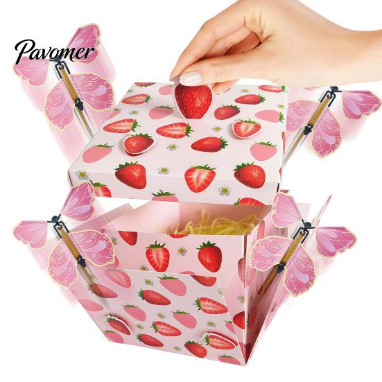 Ceremonial Gift Box with Winged Surprise Butterfly Explosion Box, DIY Exploding Present Holder 4 Memory Making for Anniversary Flying Butterflies
