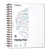 Bloc de schițe Ohuhu pentru markere, 254mm x 178mm, hârtie de desen 150gsm, fără pătrundere, față-verso, 60 coli/120 pagini, perforat.