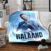 Haaland Trikot Decken Flanell Bedruckt Atmungsaktiv Warm Überwurfdecke für Zuhause Büro Bettwäsche 0708a84