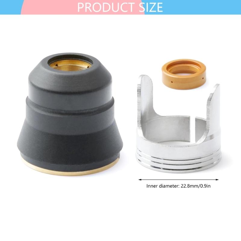 High Heat Resistant Plasma Cutting Torches Tip Set Welding Torches Replacement Tip Heavy Duty Plasma Nozzle for Cutting