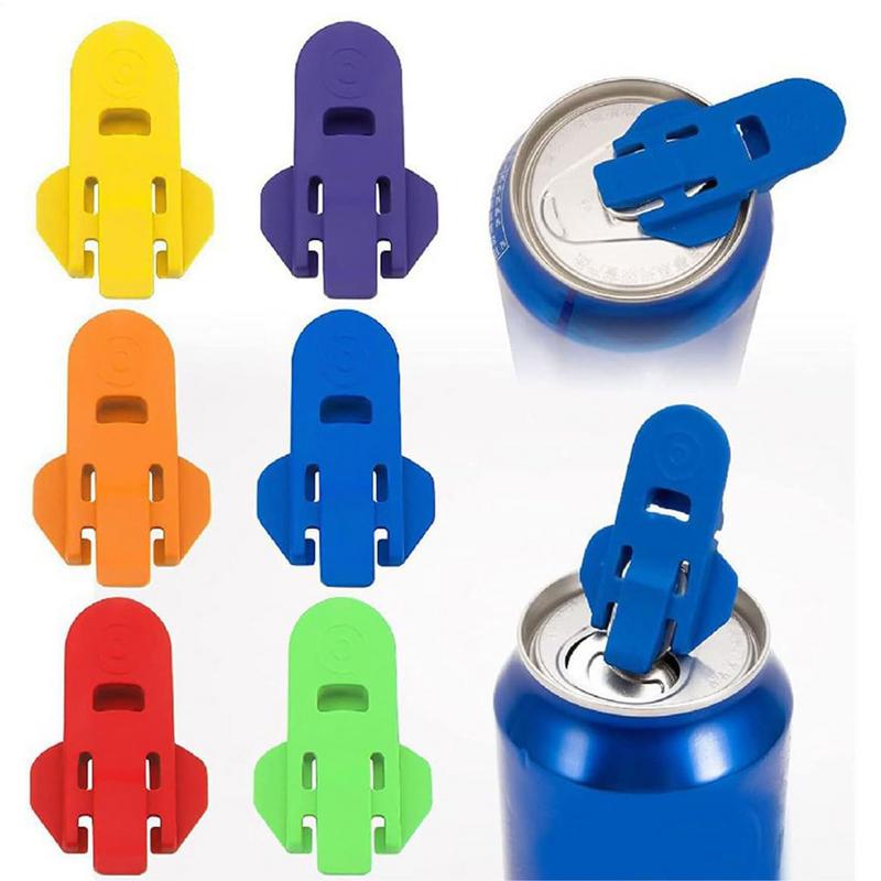 6pcs Sodas Can Opener Manual Reusable Opener For CokeBeer Soda Drink Aluminum Beverage Can Top Ring Opener Tools