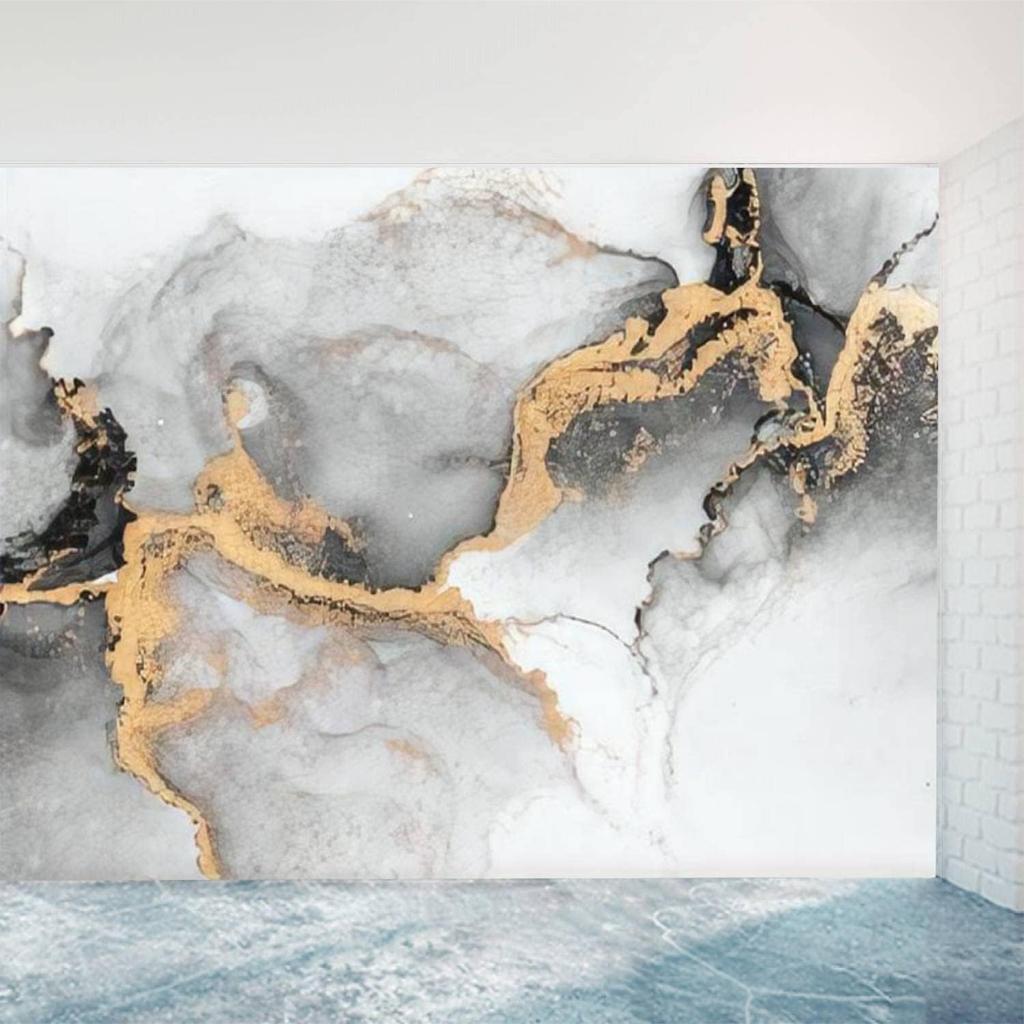 Marble Wallpaper Black Gold Abstract Marble Wall Mural 3d Marble Wallpaper Home Decor Bedroom Living Room Removable Large Mural