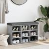 VidaXL Banc à Chaussures, Meuble de Rangement avec Coussin, Banc de Couloir avec Étagère Entrée Salon Intérieur, Moderne, 835106