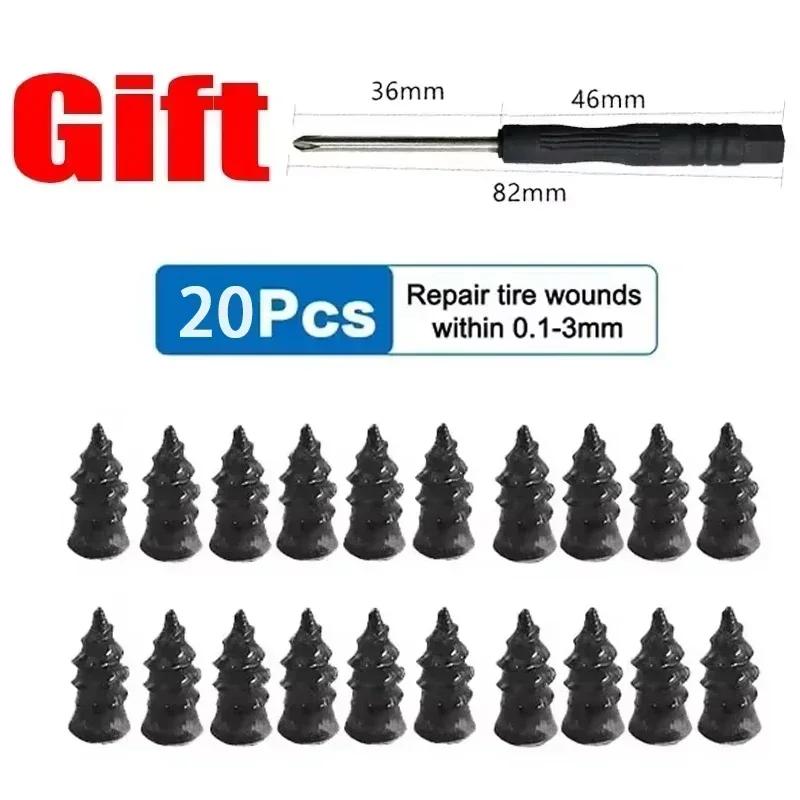 Car Tyre Repair Nails Kit, Easy Operation, High-Quality Rubber, Hard & Wear-Resistant, Emergency Tire Puncture Fix Tools